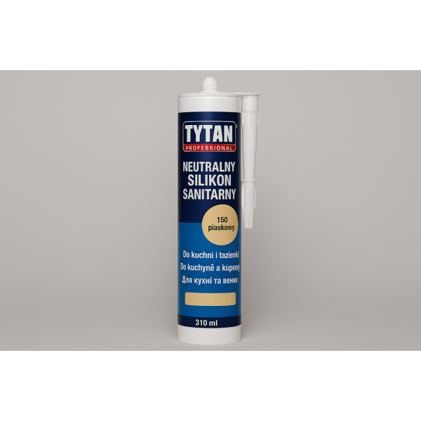 TYTAN PROFESSIONAL Neutralny Silikon Sanitarny 310 ml 150 piaskowy CZ-PL-SK-UA