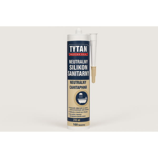 TYTAN PROFESSIONAL Neutralny Silikon Sanitarny 310 ml 100 beżowy CZ-PL-SK-UA