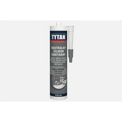 Tytan Professional Neutralny Silikon Sanitarny 310 ml - Szary Ciemny