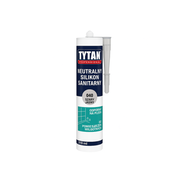 TYTAN PROFESSIONAL Neutralny Silikon Sanitarny 310 ml 040 szary jasny CZ-PL-SK-UA