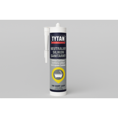 Neutralny Silikon Sanitarny 310 ml - Szary Jasny - TYTAN PROFESSIONAL